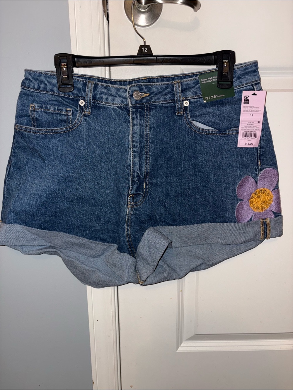 wild fable Blue Denim Shorts with Flowers